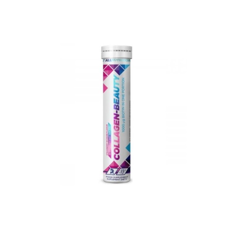 AllNutrition Collagen Beauty Aardbei & Rabarber 20 bruistabletten