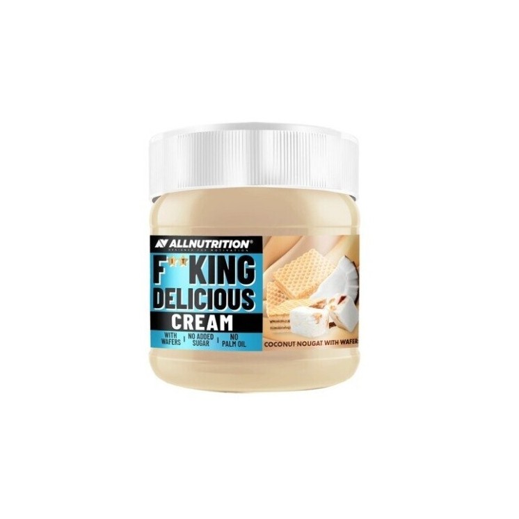 AllNutrition Fitking Delicious Cream Nougat-kokosroom met wafels 200 g