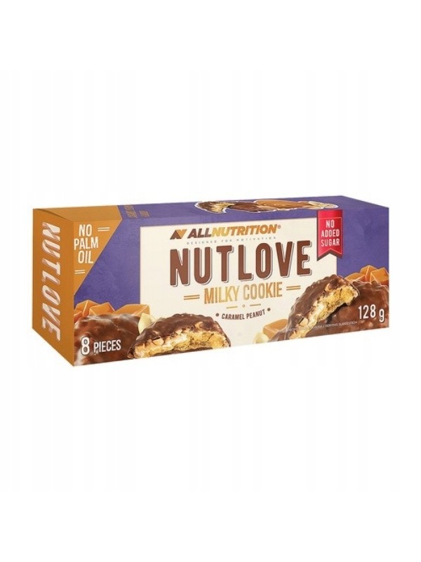 Печиво AllNutrition NutLove Milky Cookie з карамеллю та арахісом 128 г