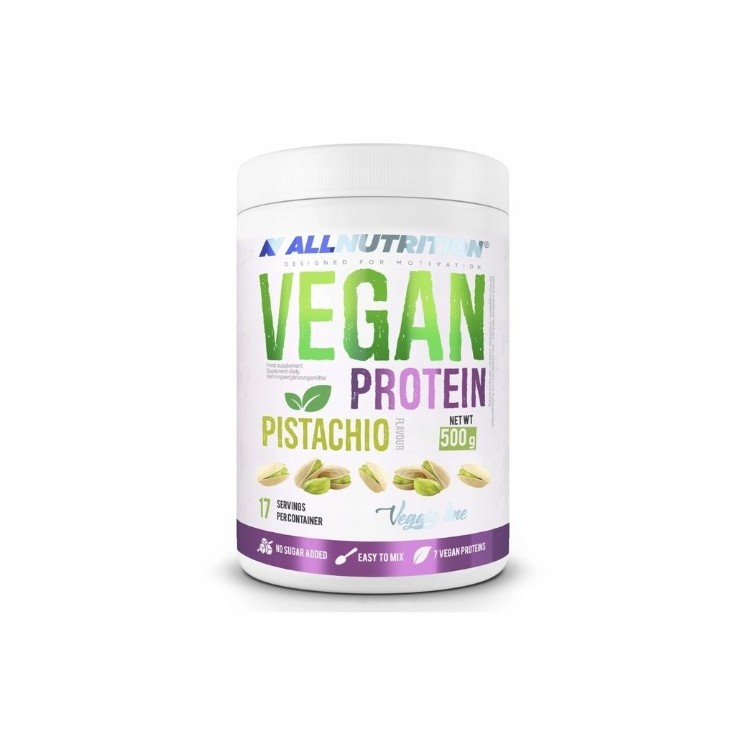 AllNutrition Vegan Protein Pistachio Białko wegańskie bez cukru Pistacja 500 g