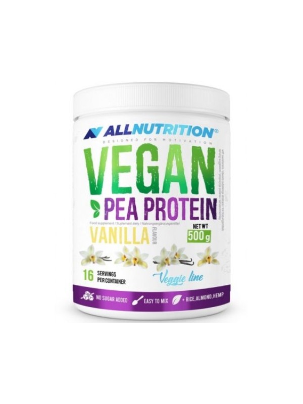 AllNutrition Vegan Pea Protein Vanilla Supplement на основі концентрату білого ego Ваніль 500 г