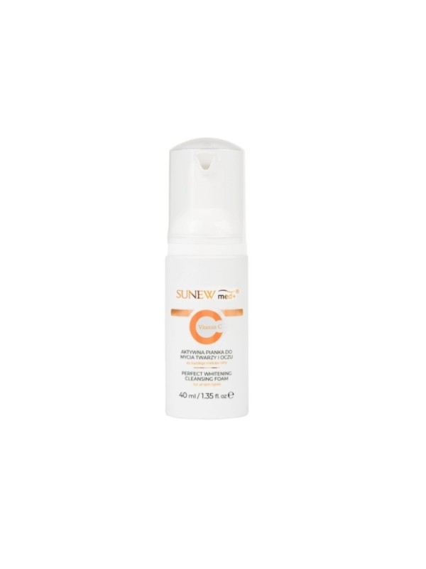 Sunew Med+ Vitamin C aktiv Reinigungsschaum zum Entfernen von Make-up für Gesicht und Augen 40 ml