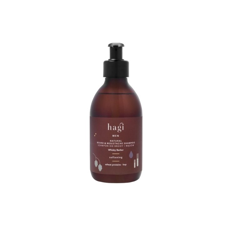 Hagi Men natürliches Bart- und Schnurrbartshampoo Whiskey Barber 300 ml