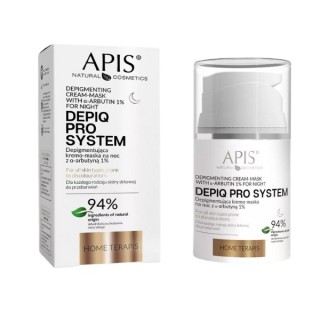 Apis Depiq Pro System depigmentująca Kremo-maska na noc z Alfa-arbutyną 1% 50 ml