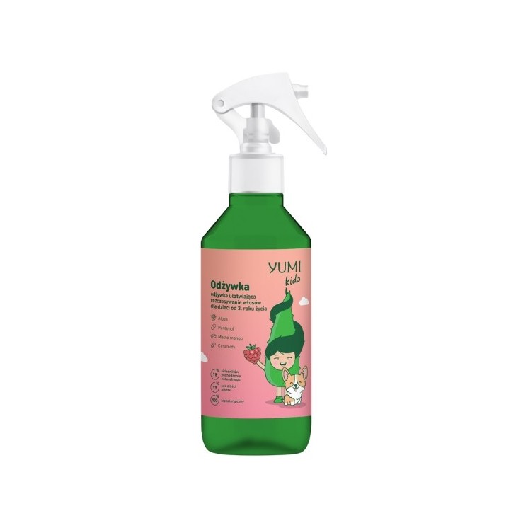 Yumi Kids Himbeer-Haarspülung für leichtes Kämmen 100 ml