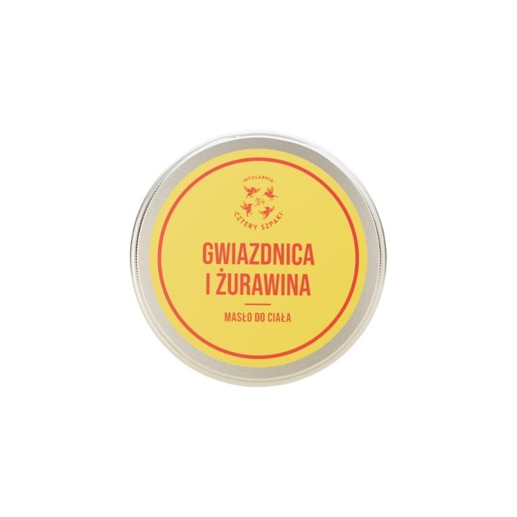 Mydlarnia Cztery Szpaki Vogelmiere- und Cranberry-Körperbutter 150 ml