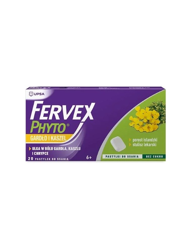 Fervex Phyto від горла і кашлю 20 пастилок