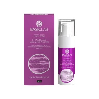 BasicLab Esteticus stimulierendes Peptid-Serum für das Gesicht bei Nacht 15% Peptidkomplex 30 ml