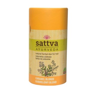 Sattva Ayurveda Naturalna ziołowa Farba do włosów Karmelowy Blond 150 g