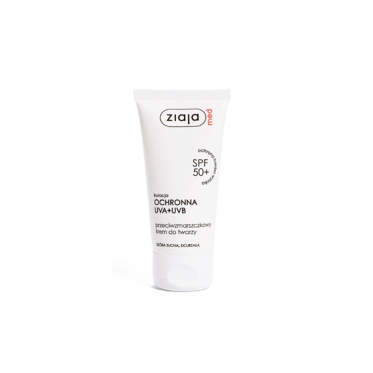Ziaja Med Protective Treatment Crème visage anti-rides pour peaux sèches SPF50 + 50 ml