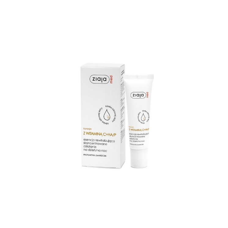 Ziaja Med Vitamine C+HA/P Treatment Essence revitalisante pour le visage de jour et de nuit 30 ml
