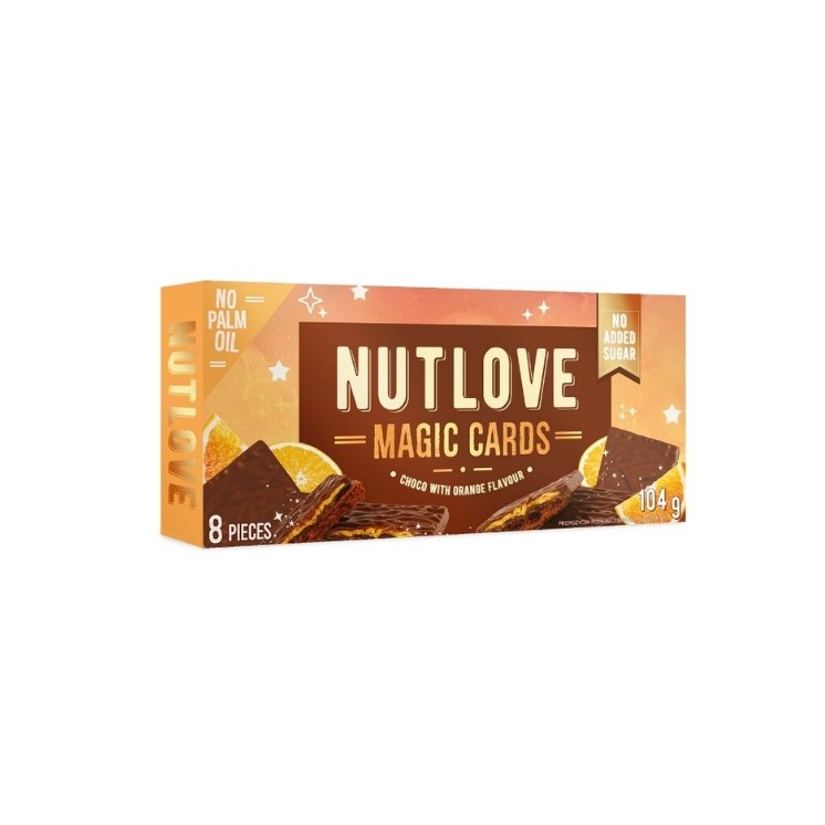 Печиво AllNutrition NutLove Magic Cards з шоколадом та апельсином 104 г