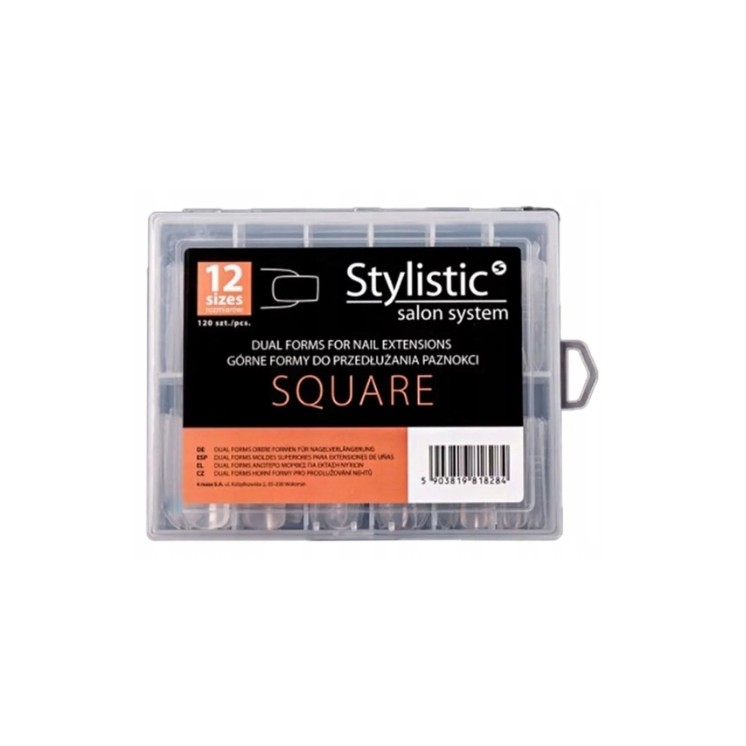 Форми для нарощування нігтів Claresa Stylistic Dual Form Square 120 шт