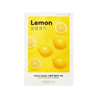 Missha Airy Fit Sheet Mask Lemon moisturizing Sheet Mask 19 g