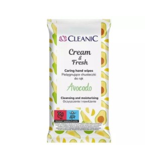 Cleanic Cream&Fresh Chusteczki do rąk Avocado 15 