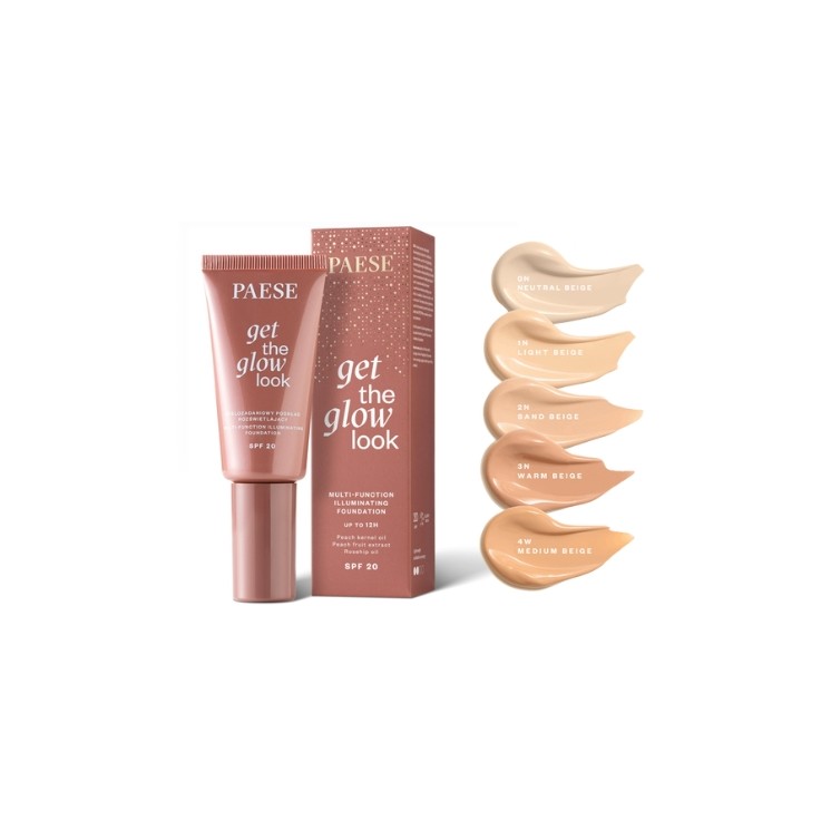 Paese Get The Glow Look wielozadaniowy Podkład rozświetlający /4W/ Medium Beige 30 ml