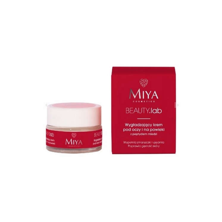 Miya Cosmetics BEAUTY .lab glättende Augen- und Augenlidcreme mit Kupferpeptid 15 ml
