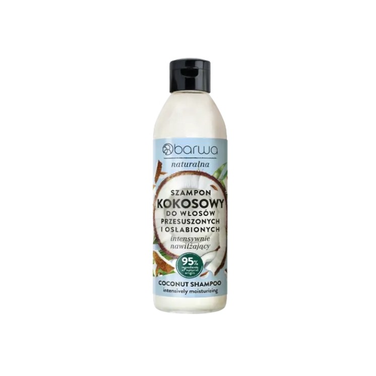 Barwa Naturalna Szampon do włosów nawilżający Kokosowy 300 ml