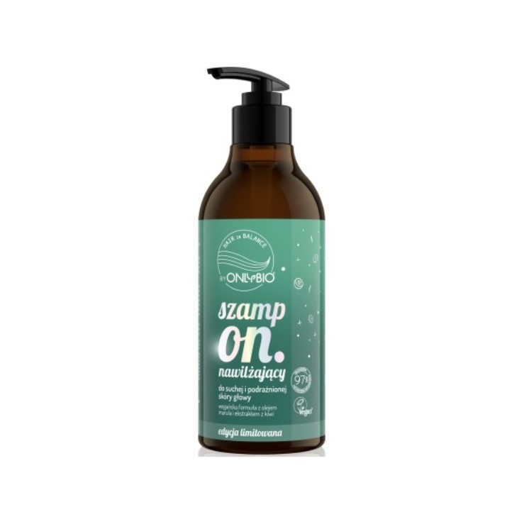 ONLYBIO Hair in Balance Szampon do włosów nawilżający Kiwi 400 ml