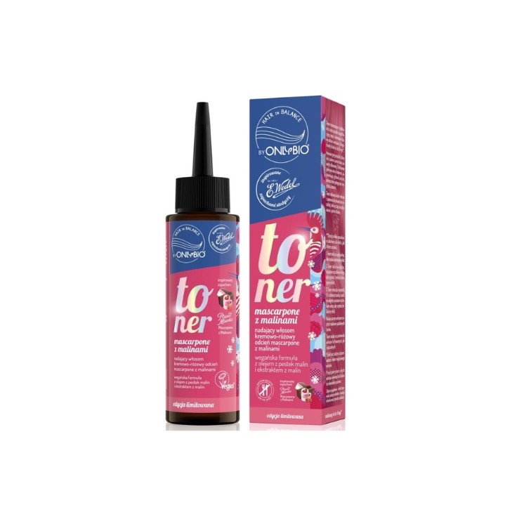 OnlyBio Hair in Balance x Wedel Haarwasser Mascarpone mit Himbeeren Ptasie Mleczko 100 ml