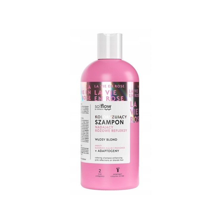 So!flow Color Shampoo geeft roze highlights aan blond haar 300 ml