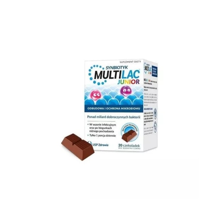 Multilac Junior Probiotyk dla dzieci 20 czekoladek