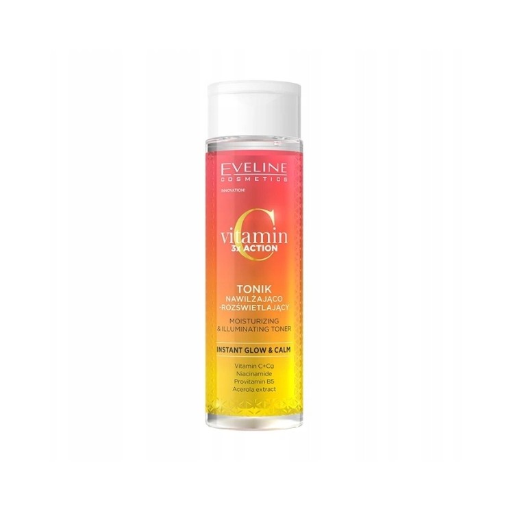 Tonique visage hydratant et éclaircissant Eveline Vitamin C 3x Action 200 ml