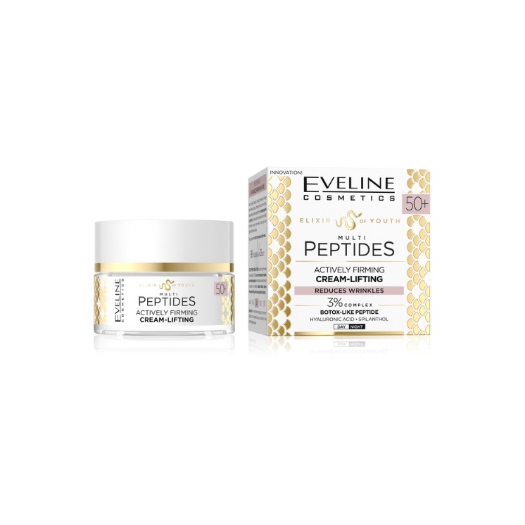 Eveline Elixir of Youth Multipeptide Aktiv straffende Liftingcreme 50+ 50 ml