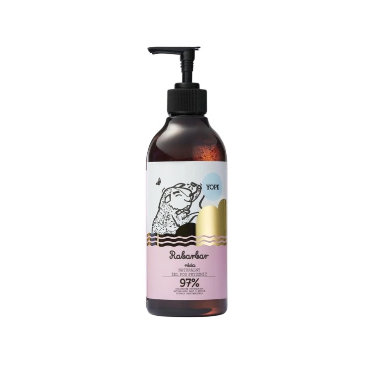 YOPE Natürliches Rhabarber- und Rosenduschgel 400 ml