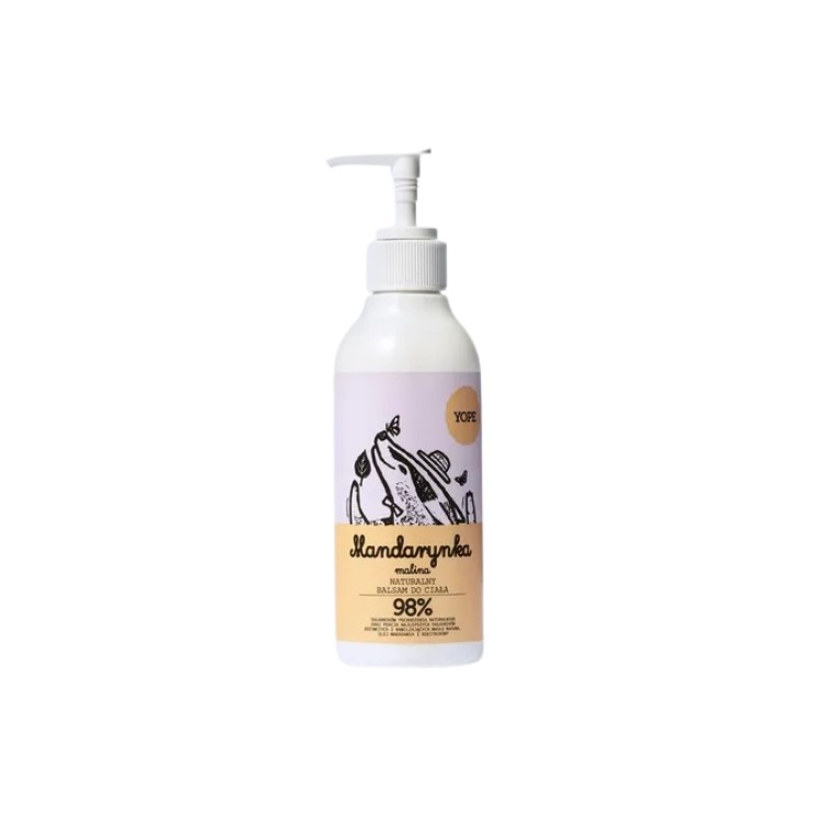 YOPE Natürlicher Körperbalsam mit Mandarine und Himbeere, 300 ml