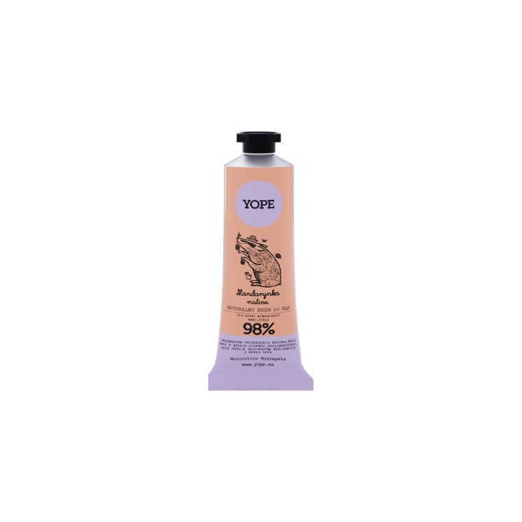 YOPE Natürliche Handcreme mit Mandarine und Himbeere, 50 ml
