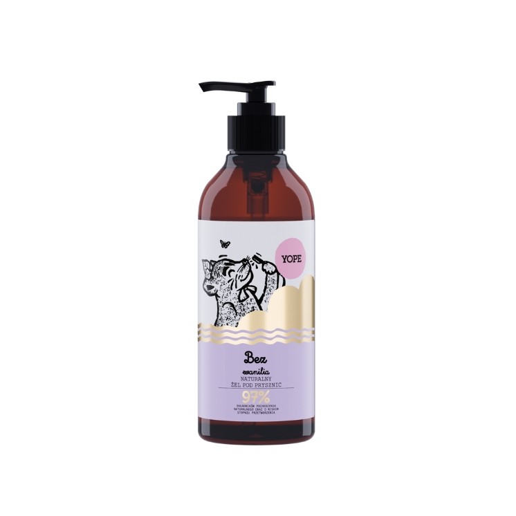 YOPE Gel Douche Naturel Lilas et Vanille 400 ml