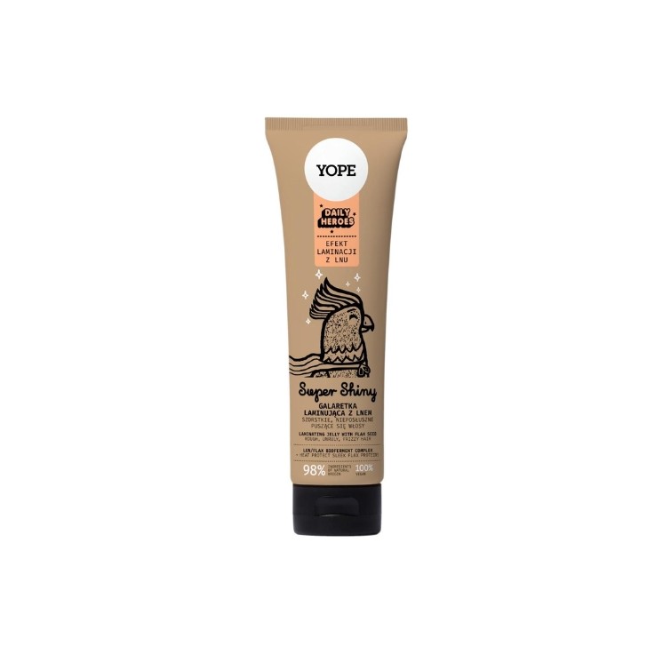 YOPE Daily Heroes Super Shiny Laminier-Haargel mit Flachs, 140 ml