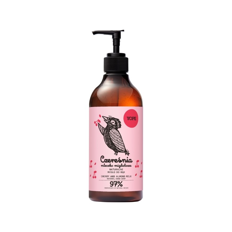 Savon liquide naturel pour les mains YOPE Lait de cerise et d'amande 500 ml