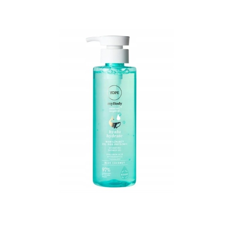 YOPE myBODY Hyalu Hydrate Feuchtigkeitsspendendes Duschgel Blue Coconut 300 ml