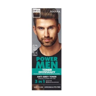 Освіжаючий тонік для чоловіків Joanna POWER MEN /04/ Natural Brown 80 г Освіжаючий тонік для чоловіків Joanna POWER MEN /04/ Natural Brown 80 г