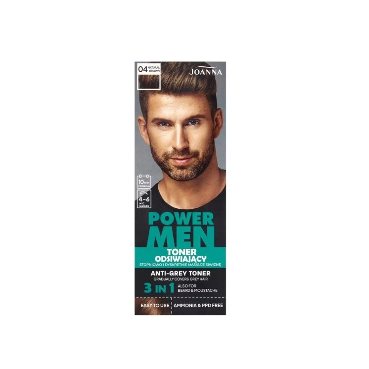 Joanna POWER MEN Tonique Rafraîchissant /04/ Natural Brown 80 g