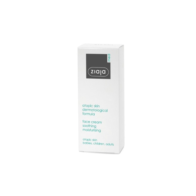 Ziaja Med atopische dermatologische behandeling Verzachtende en hydraterende gezichtscrème 50 ml