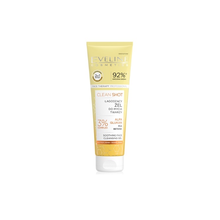 Eveline Clean Shot łagodzący Żel do mycia twarzy 140 ml