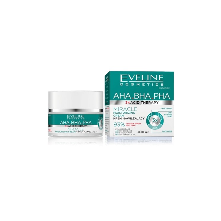 Eveline 3xAcid AHA BHA PHA Miracle nawilżający Krem do twarzy 50 ml