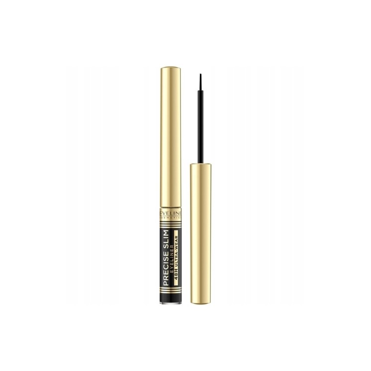 Eveline Precise Slim 48H Eyeliner w płynie Vinyl Black 2,8 ml