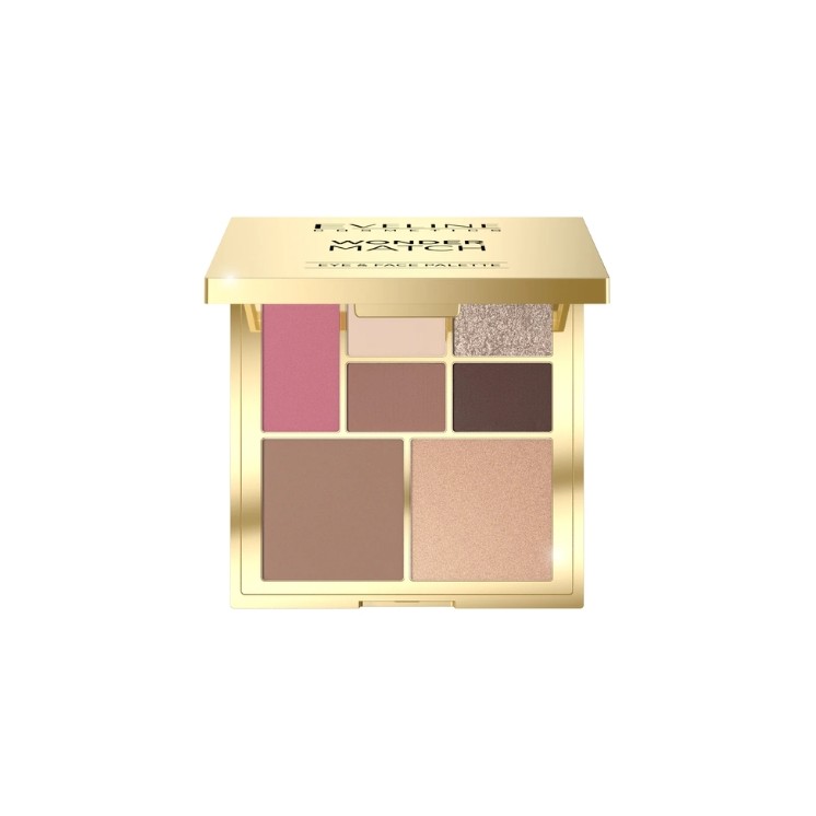 Eveline Wonder Match Paleta do makijażu oczu i konturowania twarzy 