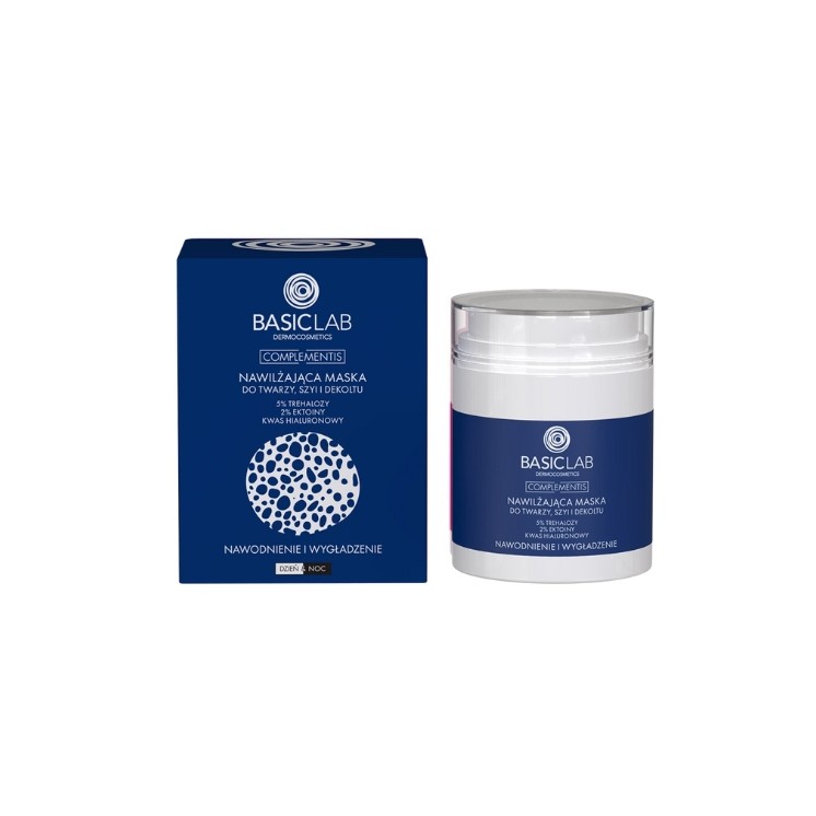 BasicLab Complementis Masque Hydratant Visage, Cou et Décolleté 50 ml
