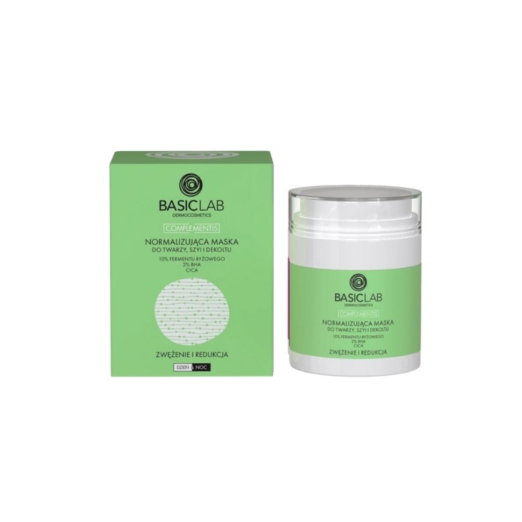 BasicLab Complementis Masque Normalisant Visage, Cou et Décolleté 50 ml