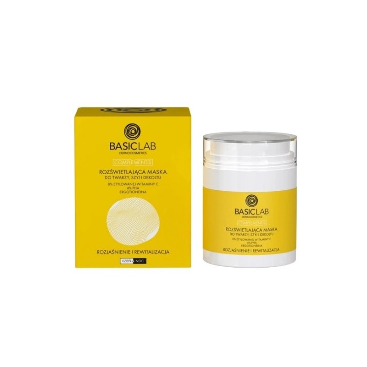 BasicLab Complementis Aufhellende Maske für Gesicht, Hals und Dekolleté 50 ml
