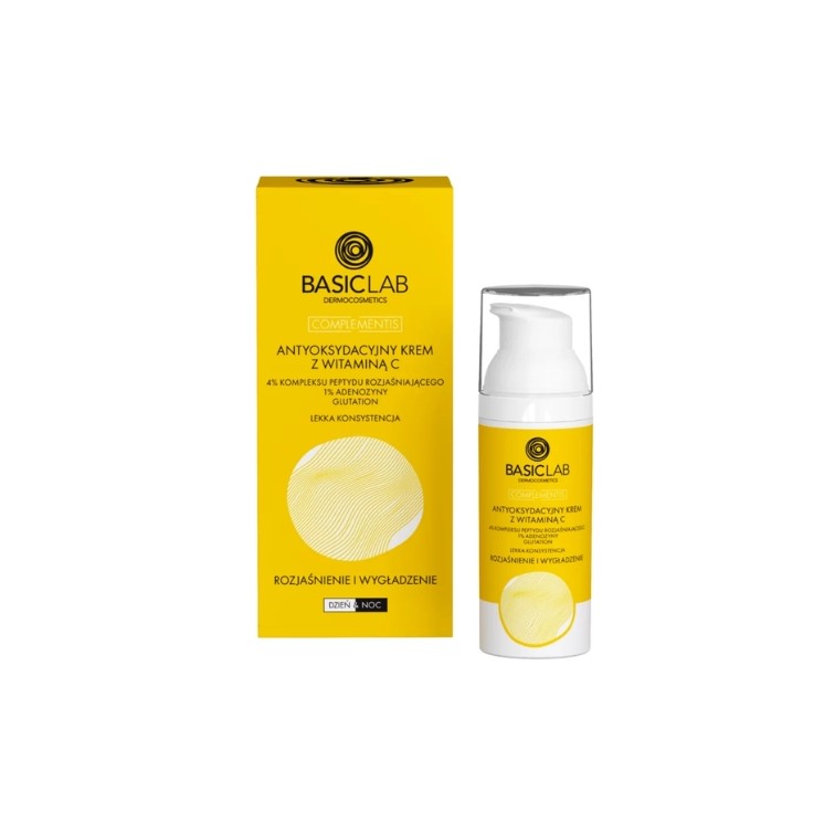 Crème visage antioxydante BasicLab Complementis à la vitamine C, consistance légère, 50 ml