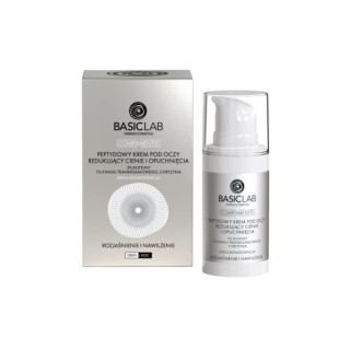 Crème contour des yeux aux peptides BasicLab Complementis pour les cernes et les poches, texture légère, 15 ml