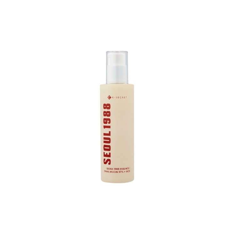 K- SECRET SEOUL 1988 Essence : Mucine d' Snail 9,7 7% + Riz Essence apaisante avec filtrat de mucine d'escargot et riz 100 ml