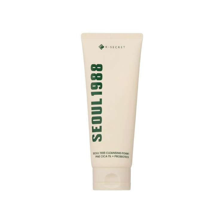 K- SECRET SEOUL 1988 Reinigingsschuim: Pine Cica 1% + Probiotica Reinigingsgezichtsschuim 150 ml