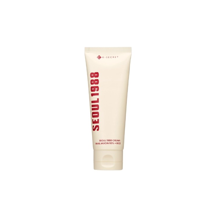K- SECRET SEOUL 1988 Cream : Snail 9 3% + Rijst Verzachtende Gezichtscrème met Slakkenslijmfiltraat en Rijst 100 ml